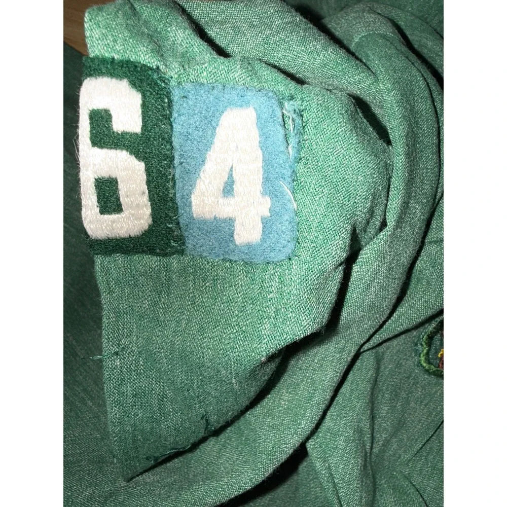 Vintage‎ Girl Scout Uniform Dress Patches Emblems Green Girls Kids Costume
